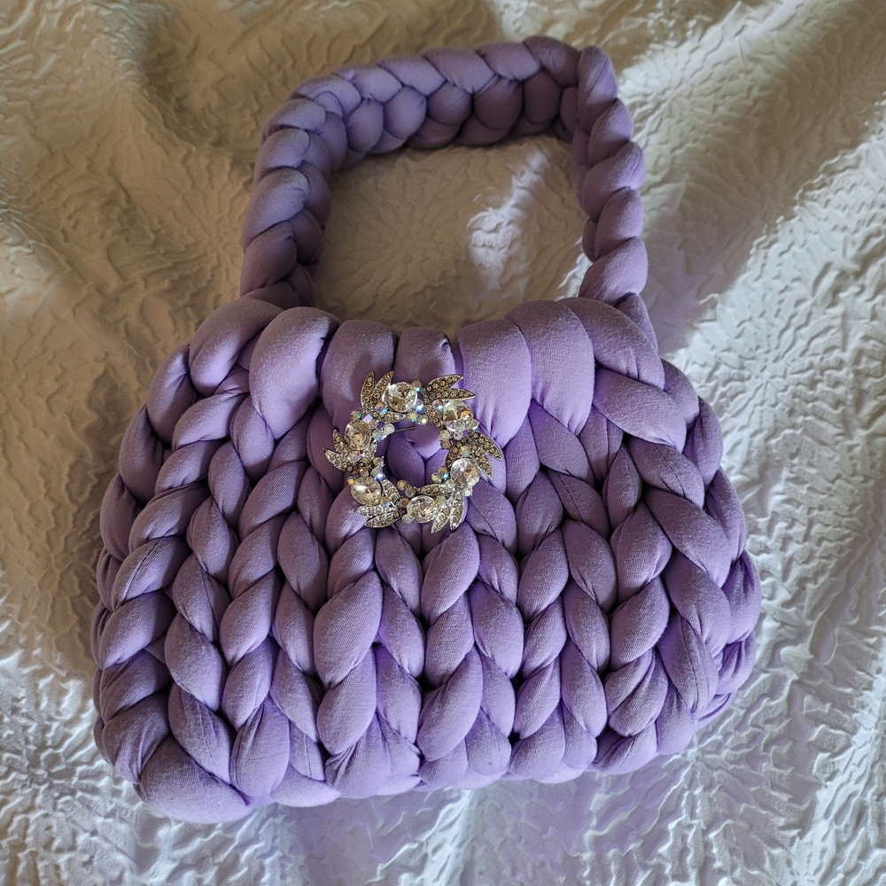Mini Purple Braided Handbag